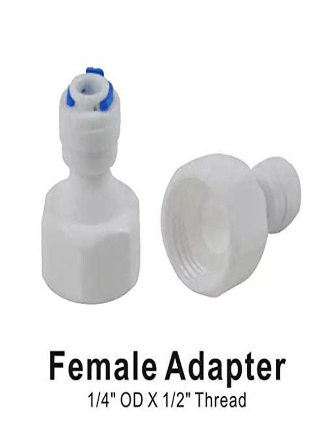 Apec Aqua Plastic Ro Direct Inlet Quick Valve Straight Connector 1/2" Female Thread ? 1/4" Push Fit For Ro Water Purifiers(2 Pieces) - Image 3